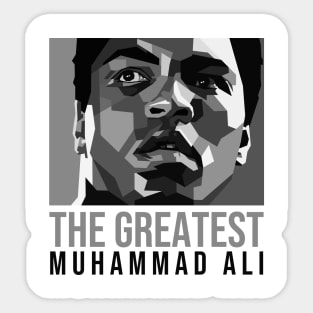 The Greatest Muhammad Ali Grayscale Sticker